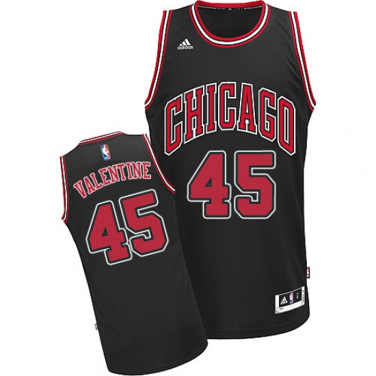 Men's Adidas Chicago Bulls #45 Denzel Valentine Swingman Black Alternate NBA Jersey - Ujersey
