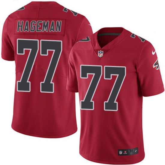 Men's Nike Atlanta Falcons #77 Ra'Shede Hageman Limited Red Rush Vapor Untouchable NFL Jersey - Ujersey