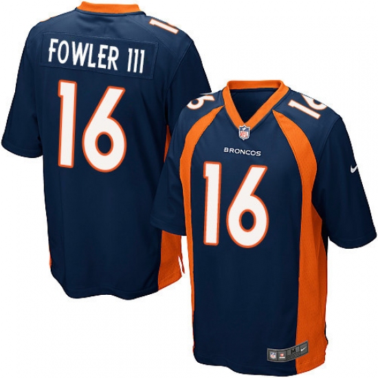 Men's Nike Denver Broncos #16 Bennie Fowler Game Navy Blue Alternate NFL Jersey - Ujersey