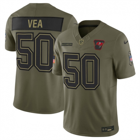 Men's Tampa Bay Buccaneers #50 Vita Vea Olive 2025 Salute to Service Limited Football Stitched Jersey - Ujersey