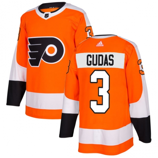 Men's Adidas Philadelphia Flyers #3 Radko Gudas Premier Orange Home NHL Jersey - Ujersey