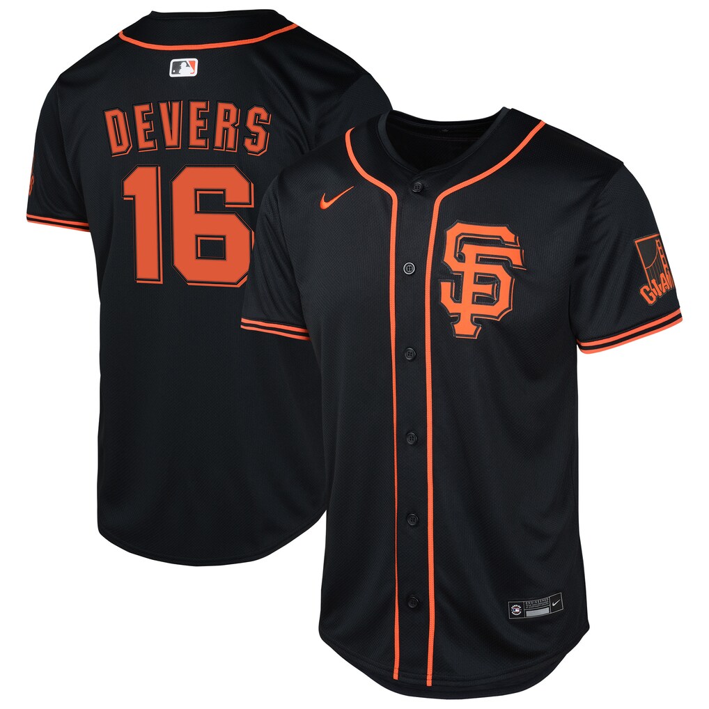 Youth San Francisco Giants Rafael Devers Nike Black Limited Jersey - Ujersey