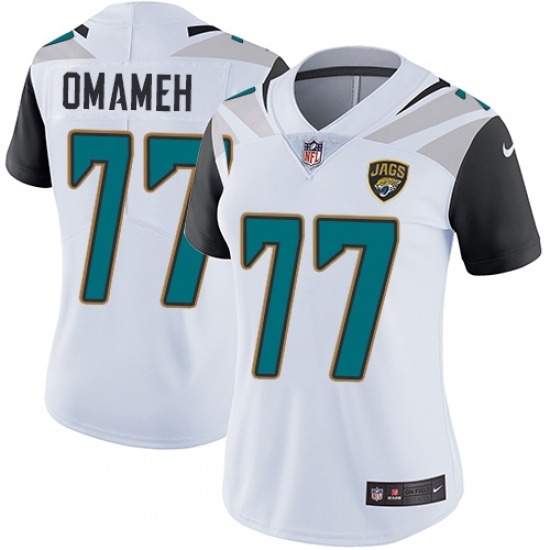 Women's Nike Jacksonville Jaguars #77 Patrick Omameh White Vapor Untouchable Elite Player NFL Jersey - Ujersey