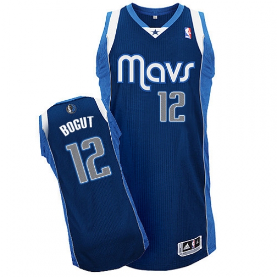 Men's Adidas Dallas Mavericks #12 Andrew Bogut Navy Blue Alternate NBA Jersey - Ujersey