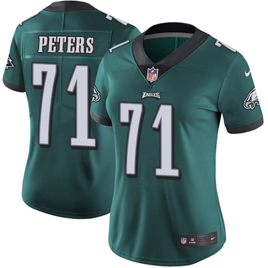 Women's Nike Philadelphia Eagles #71 Jason Peters Midnight Green Team Color Vapor Untouchable Limited Player NFL Jersey - Ujersey