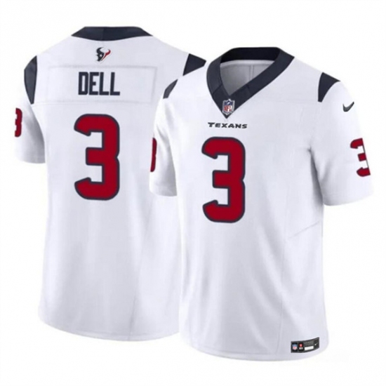 Men's Houston Texans #3 Tank Dell White 2023 F.U.S.E. Vapor Untouchable Football Stitched Jersey - Ujersey