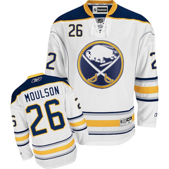 Youth Reebok Buffalo Sabres #26 Matt Moulson Authentic White Away NHL Jersey - Ujersey