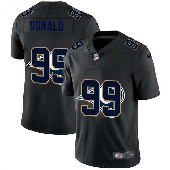 Men's Los Angeles Rams #99 Aaron Donald Black Nike Black Shadow Edition Limited Jersey - Ujersey