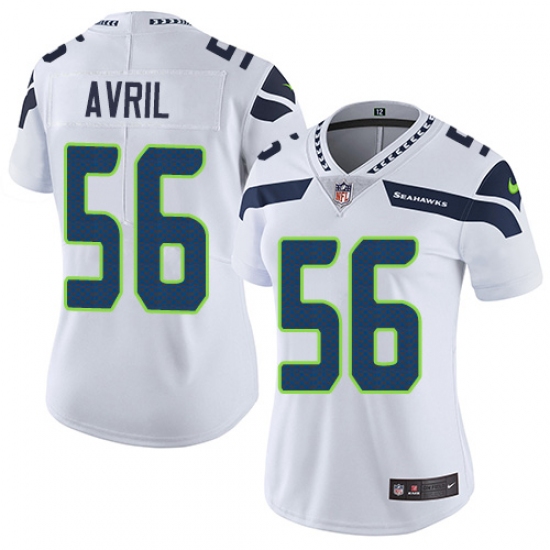 Women's Nike Seattle Seahawks #56 Cliff Avril White Vapor Untouchable Limited Player NFL Jersey - Ujersey