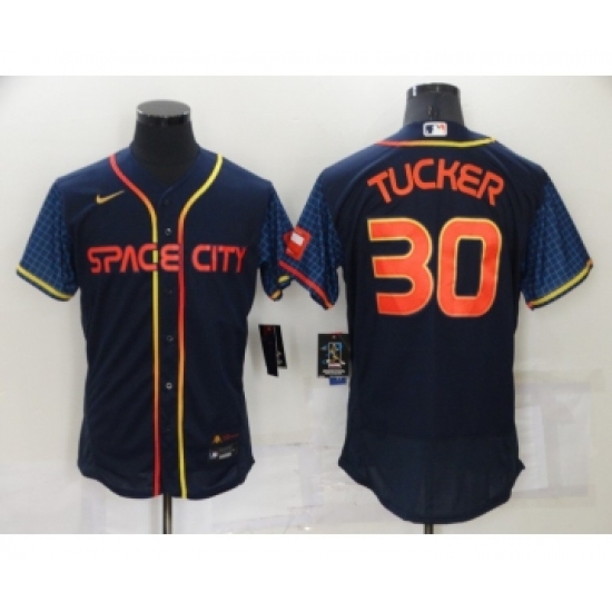 Men's Houston Astros #30 Kyle Tucker 2022 Navy City Connect Flex Base Stitched Baseball Jersey - Ujersey