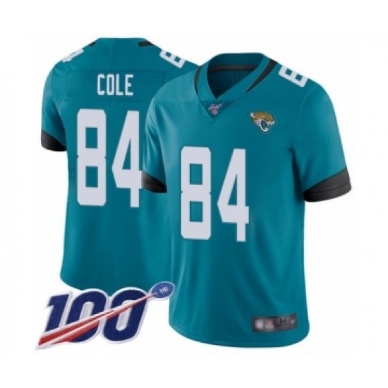 Men's Jacksonville Jaguars #84 Keelan Cole Teal Green Alternate Vapor Untouchable Limited Player 100th Season Football Jersey - Ujersey