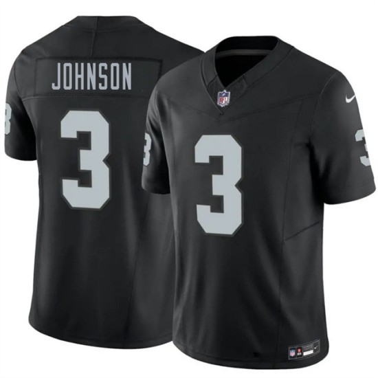 Men's Las Vegas Raiders #3 Taron Johnson Black 2026 F.U.S.E. Vapor Untouchable Limited Stitched Football Jersey - Ujersey