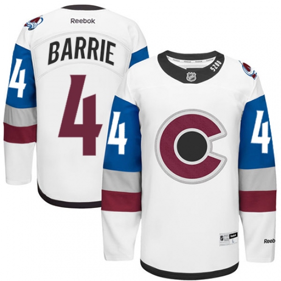 Men's Reebok Colorado Avalanche #4 Tyson Barrie Authentic White 2016 Stadium Series NHL Jersey - Ujersey