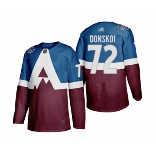 Youth Colorado Avalanche #72 Joonas Donskoi Authentic Burgundy Blue 2020 Stadium Series Hockey Jersey - Ujersey