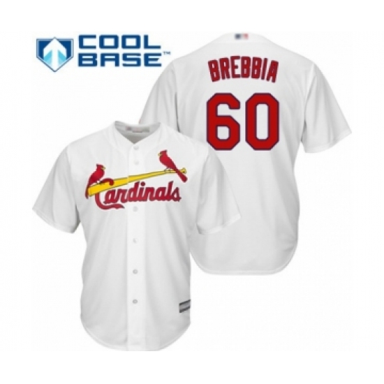 Youth St. Louis Cardinals #60 John Brebbia Authentic White Home Cool Base Baseball Player Jersey - Ujersey