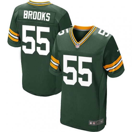 Men's Nike Green Bay Packers #55 Ahmad Brooks Elite Green Team Color NFL Jersey - Ujersey