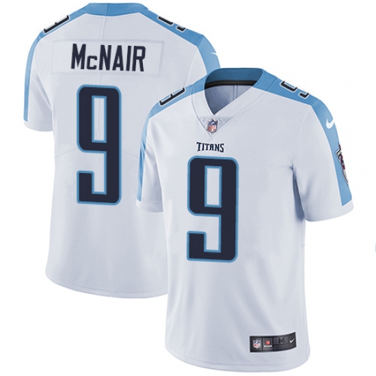 Youth Nike Tennessee Titans #9 Steve McNair White Vapor Untouchable Limited Player NFL Jersey - Ujersey