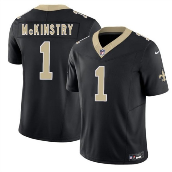 Men's New Orleans Saints #1 Kool-Aid McKinstry Black 2026 F.U.S.E. Vapor Limited Football Stitched Jersey - Ujersey