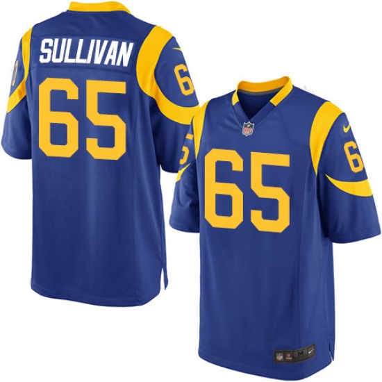 Men's Nike Los Angeles Rams #65 John Sullivan Game Royal Blue Alternate NFL Jersey - Ujersey