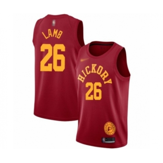 Women's Indiana Pacers #26 Jeremy Lamb Swingman Red Hardwood Classics Basketball Jersey - Ujersey