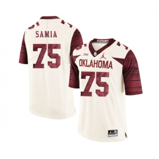Oklahoma Sooners 75 Dru Samia White 47 Game Winning Streak College Football Jersey - Ujersey