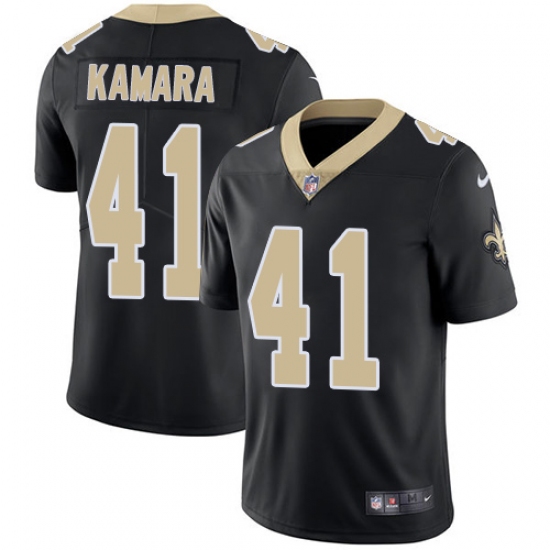 Men's Nike New Orleans Saints #41 Alvin Kamara Black Team Color Vapor Untouchable Limited Player NFL Jersey - Ujersey