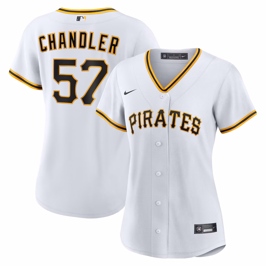 Women's Pittsburgh Pirates Bubba Chandler Nike White Home Replica Jersey - Ujersey