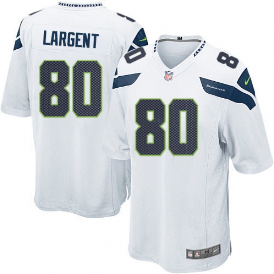 Men's Nike Seattle Seahawks #80 Steve Largent Game White NFL Jersey - Ujersey