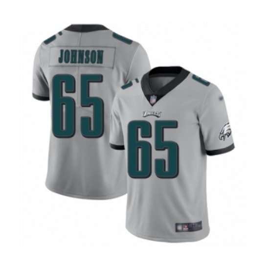 Women's Philadelphia Eagles #65 Lane Johnson Limited Silver Inverted Legend Football Jersey - Ujersey
