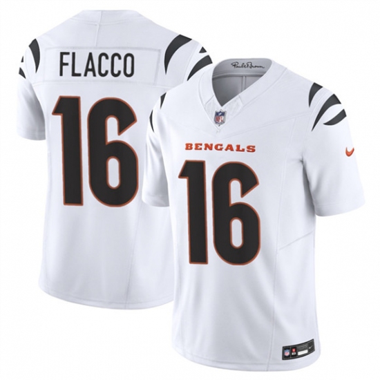 Men's Cincinnati Bengals #16 Joe Flacco White 2025 F.U.S.E. Vapor Untouchable Limited Football Stitched Jersey - Ujersey