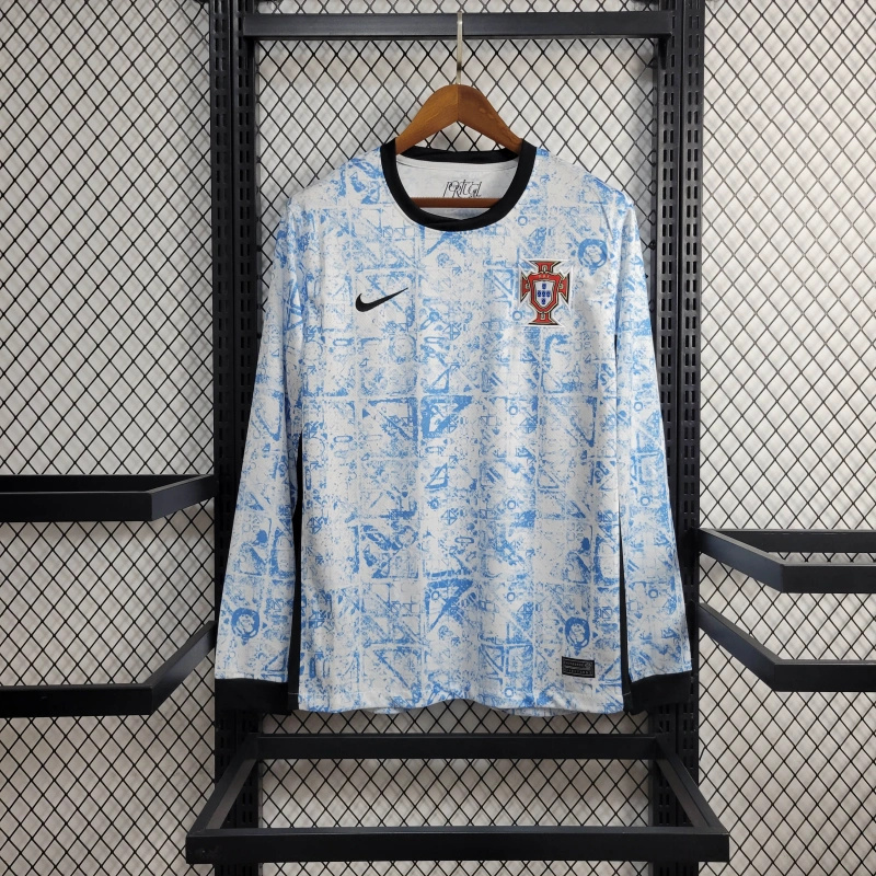 Portugal Soccer Jersey Away Long Sleeve Custom Shirt EURO 2024 - ujerseystore