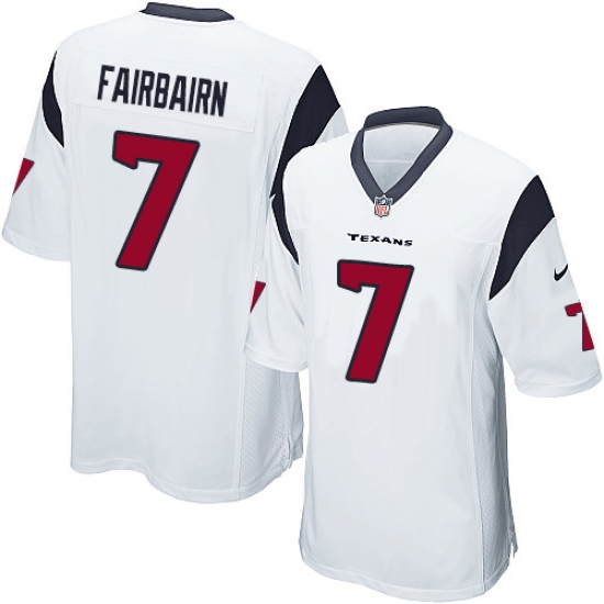 Men's Nike Houston Texans #7 Ka'imi Fairbairn Game White NFL Jersey - Ujersey