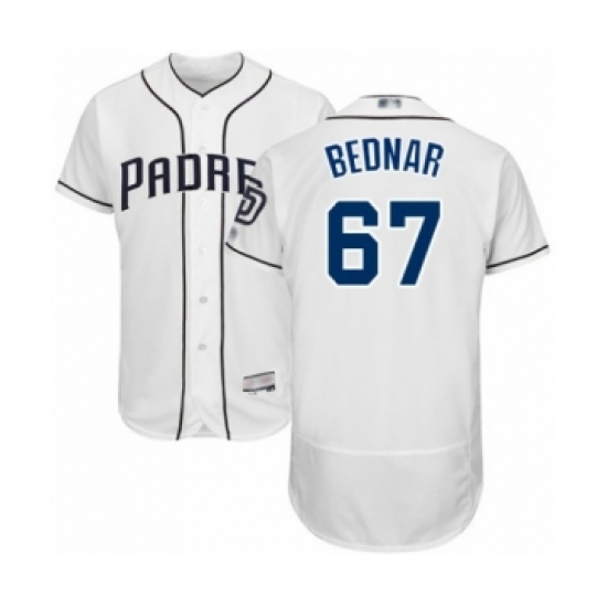 Men's San Diego Padres #67 David Bednar White Home Flex Base Authentic Collection Baseball Player Jersey - Ujersey