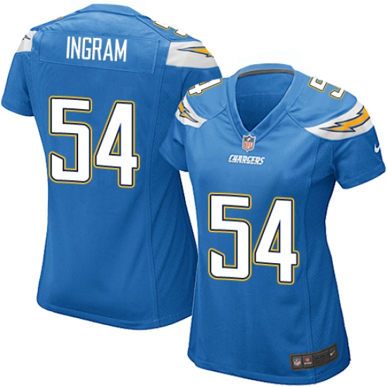 Women's Nike Los Angeles Chargers #54 Melvin Ingram Game Electric Blue Alternate NFL Jersey - Ujersey
