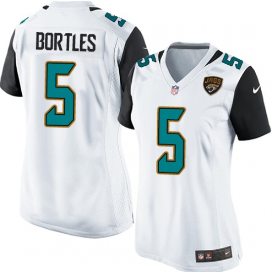 Women's Nike Jacksonville Jaguars #5 Blake Bortles Game White NFL Jersey