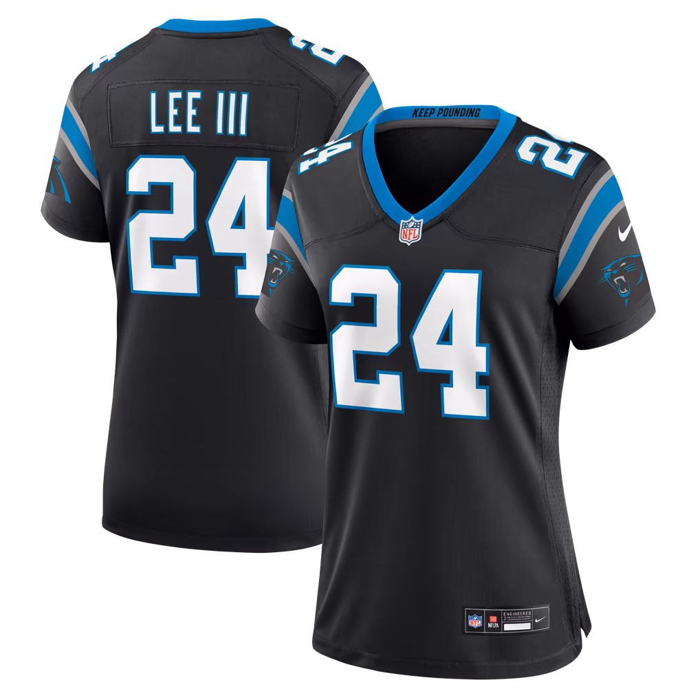 Women's Carolina Panthers Will Lee III Nike Black Team Game Jersey - U-jersey