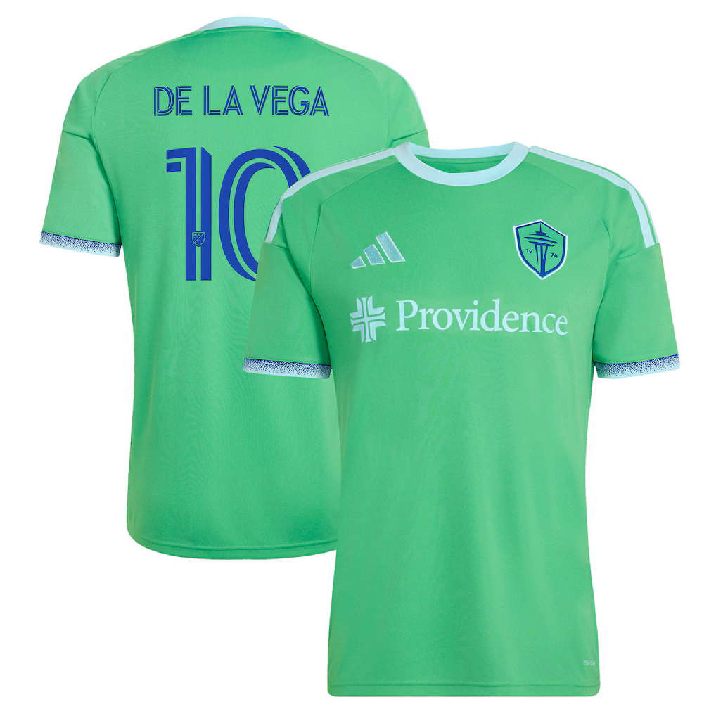 Men's Seattle Sounders FC Pedro de la Vega Rave Green 2026 The Evergreen State Kit Replica Jersey - ujerseystore