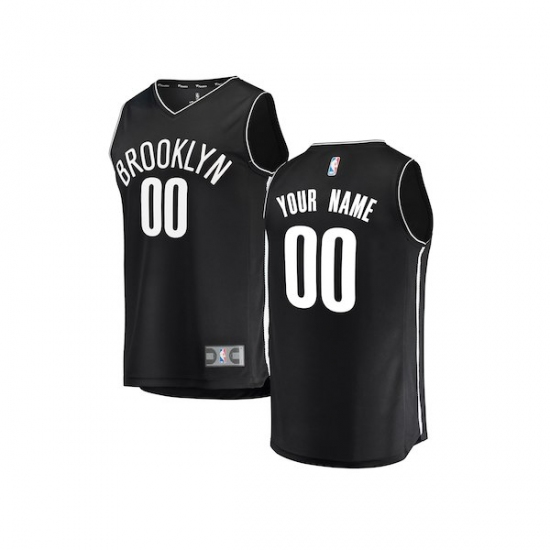 Youth Brooklyn Nets Fanatics Branded Black Fast Break Custom Replica Jersey - Icon Edition - Ujersey