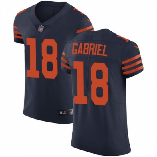Men's Nike Chicago Bears #18 Taylor Gabriel Navy Blue Alternate Vapor Untouchable Elite Player NFL Jersey - Ujersey