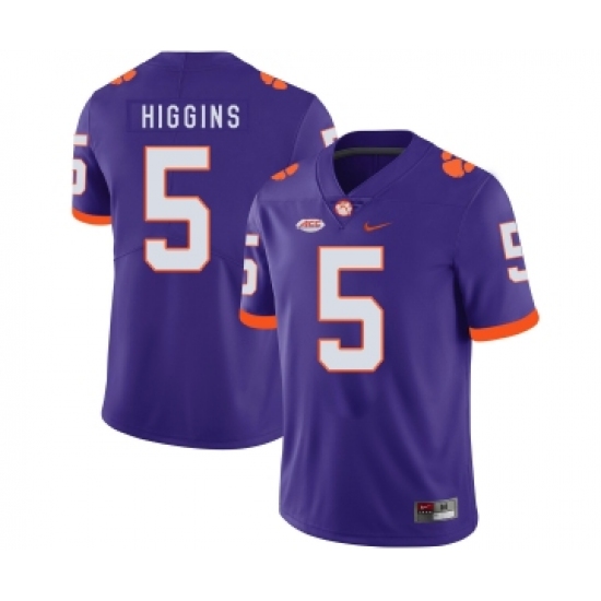 Clemson Tigers 5 Tee Higgins Purple Nike College Football Jersey - Ujersey