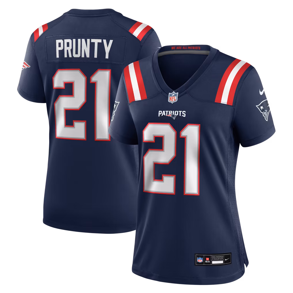 Women's New England Patriots Karon Prunty Nike Navy Team Game Jersey - ujerseystore