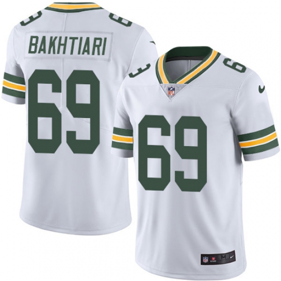 Men's Nike Green Bay Packers #69 David Bakhtiari White Vapor Untouchable Limited Player NFL Jersey - Ujersey