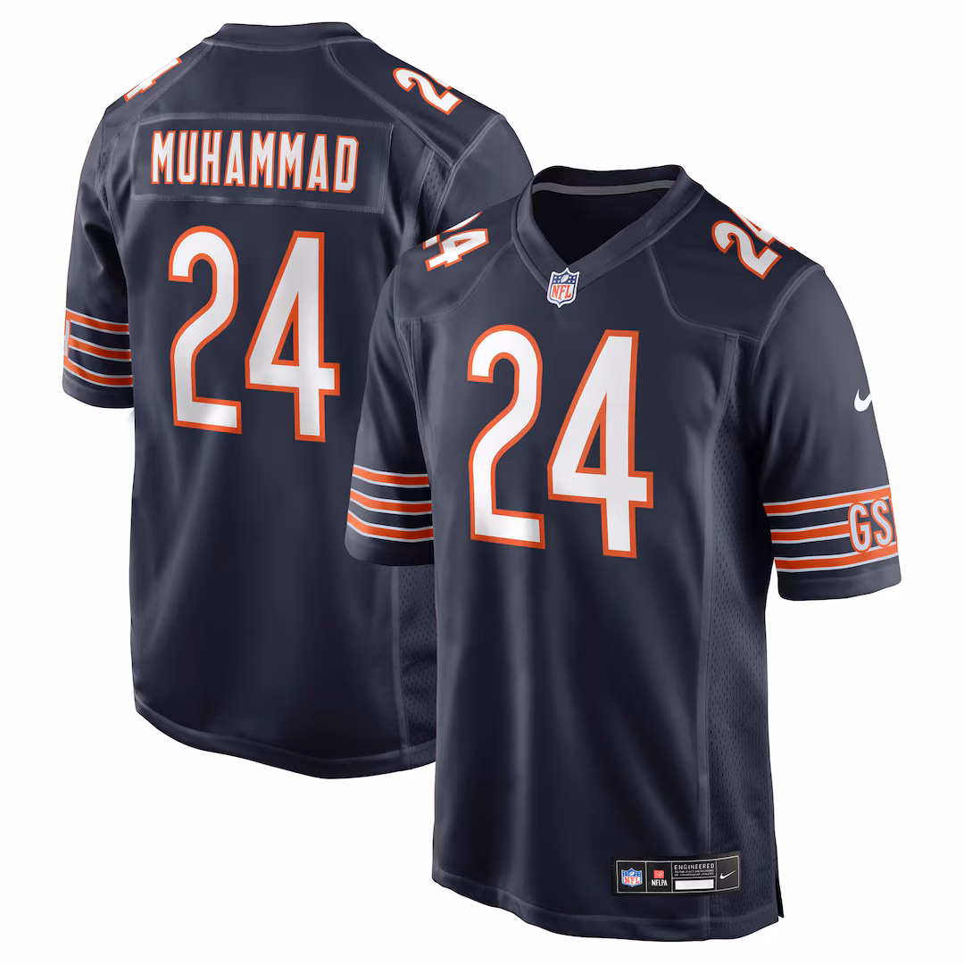 Men's Chicago Bears Malik Muhammad Nike Navy Team Game Jersey