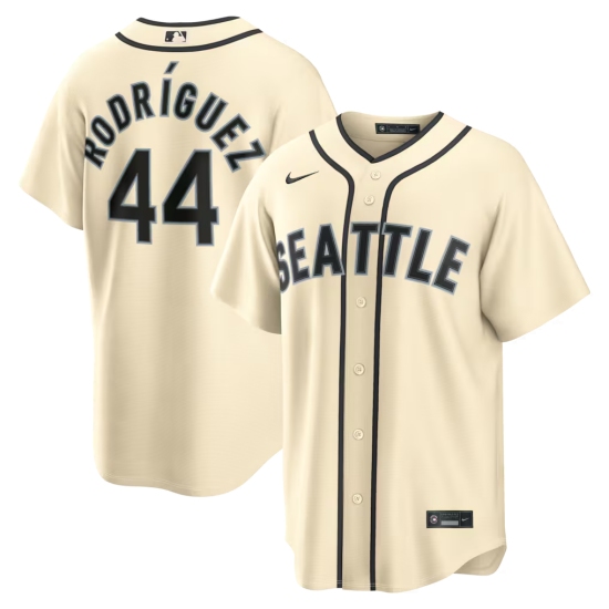 Men's Seattle Mariners #44 Julio Rodríguez Alternate Cream Jersey - Ujersey
