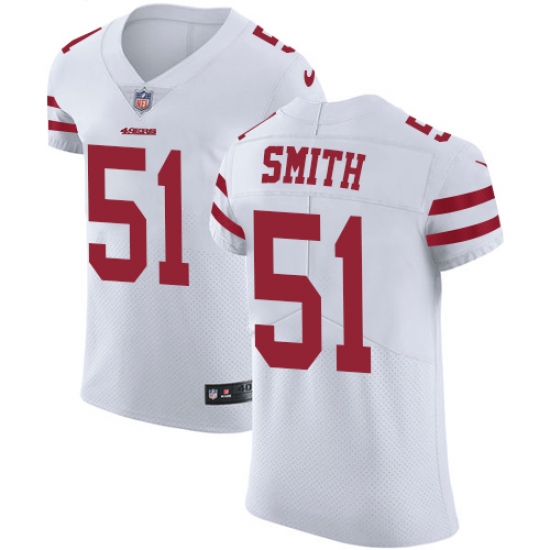 Men's Nike San Francisco 49ers #51 Malcolm Smith White Vapor Untouchable Elite Player NFL Jersey - Ujersey