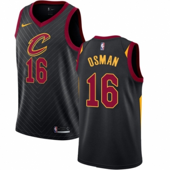 Men's Nike Cleveland Cavaliers #16 Cedi Osman Authentic Black NBA Jersey Statement Edition - Ujersey