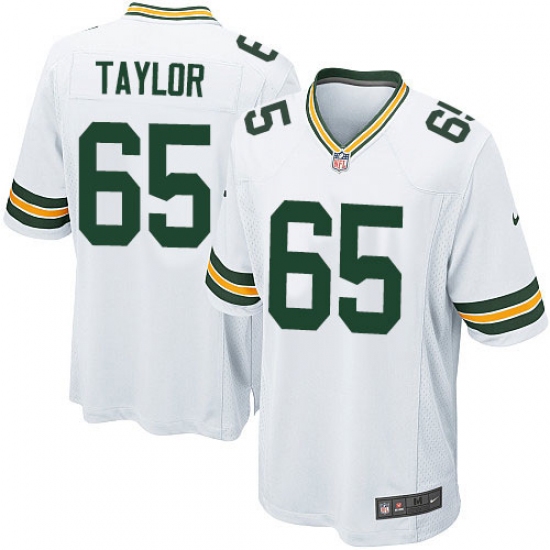 Men's Nike Green Bay Packers #65 Lane Taylor Game White NFL Jersey - Ujersey