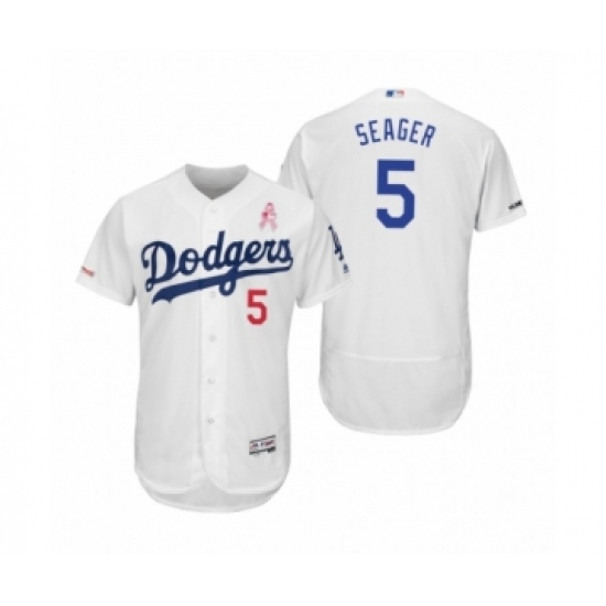 Men's Corey Seager Los Angeles Dodgers #5 White 2019 Mother's Day Flex Base Home Jersey - Ujersey