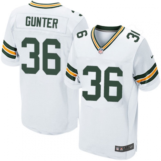 Men's Nike Green Bay Packers #36 LaDarius Gunter Elite White NFL Jersey - Ujersey