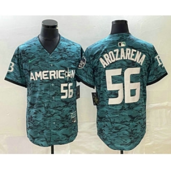 Men's Nike Tampa Bay Rays #56 Randy Arozarena Teal 2023 All Star Cool Base Stitched Jersey - Ujersey